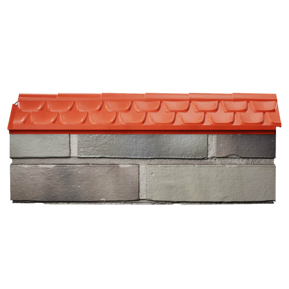Парапет Zking Эльбрус Красный с посадкой на 0.5 кирпича (130мм) в Биробиджане фото