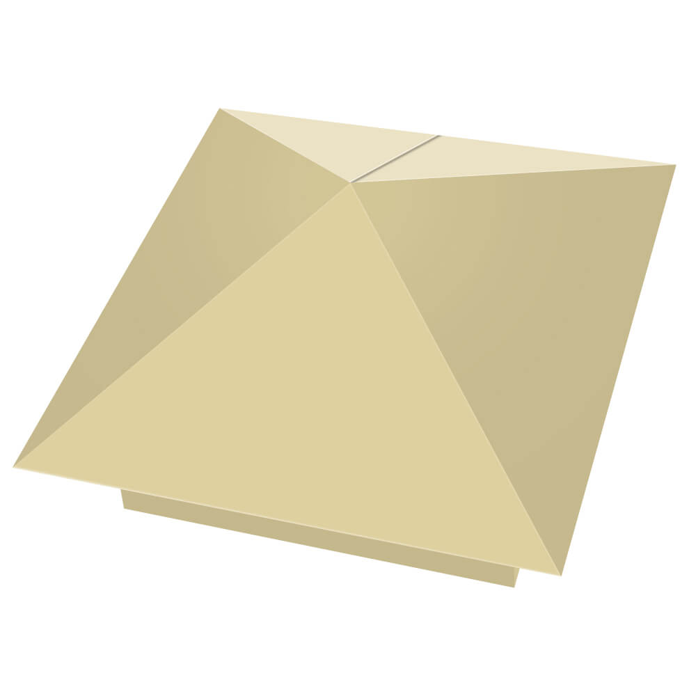 Колпак металлический 400х400мм RAL1014 Бежевый заборный Биробиджан фото