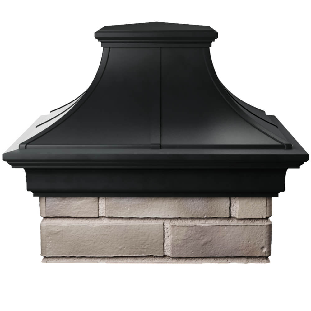 Колпак Zking Монблан Премиум Черный на столб 1.5х1.5 кирпича (385х385мм) Биробиджан фото