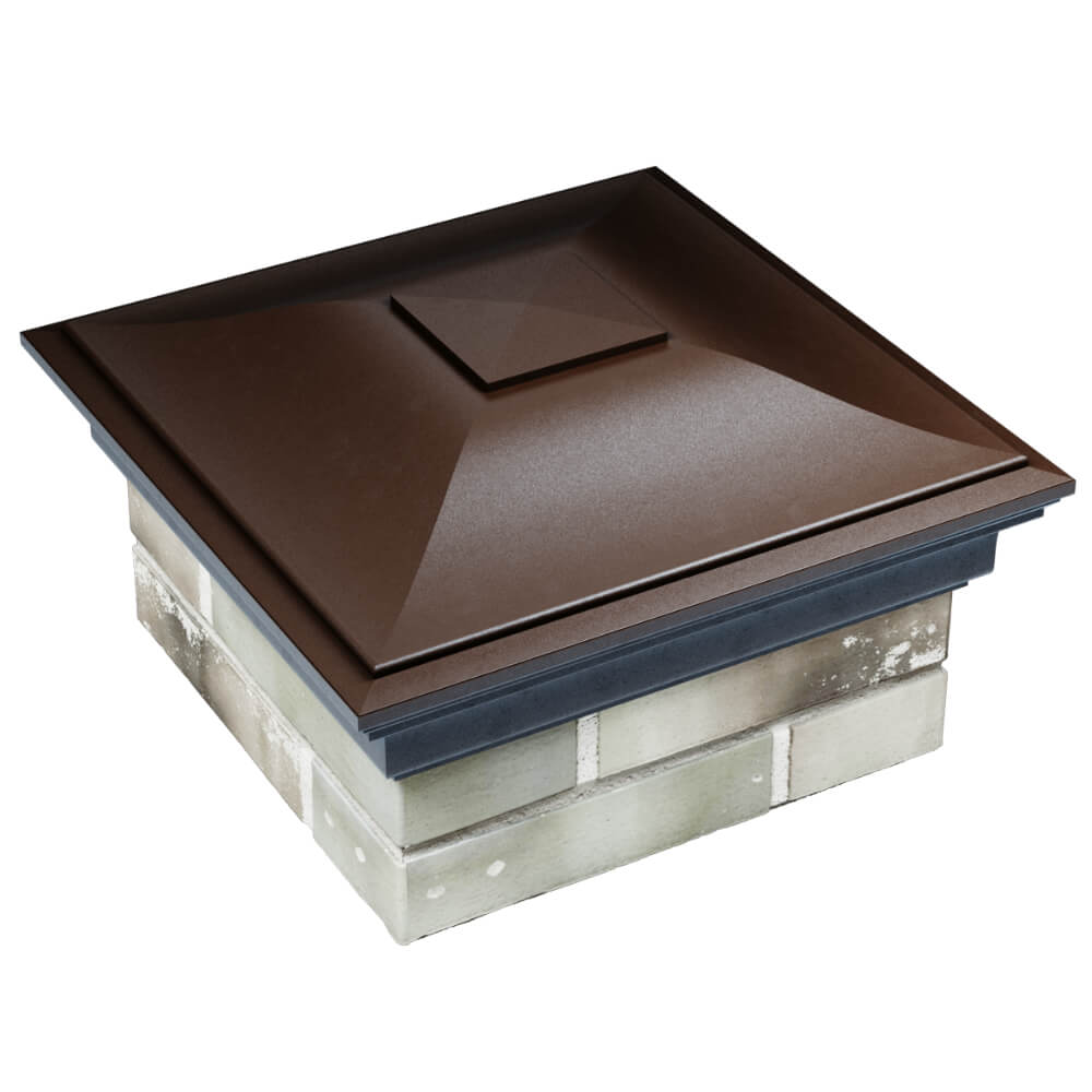 Колпак Zking Монблан Коричневый на столб 1.5х1.5 кирпича (385х385мм) в Биробиджане фото