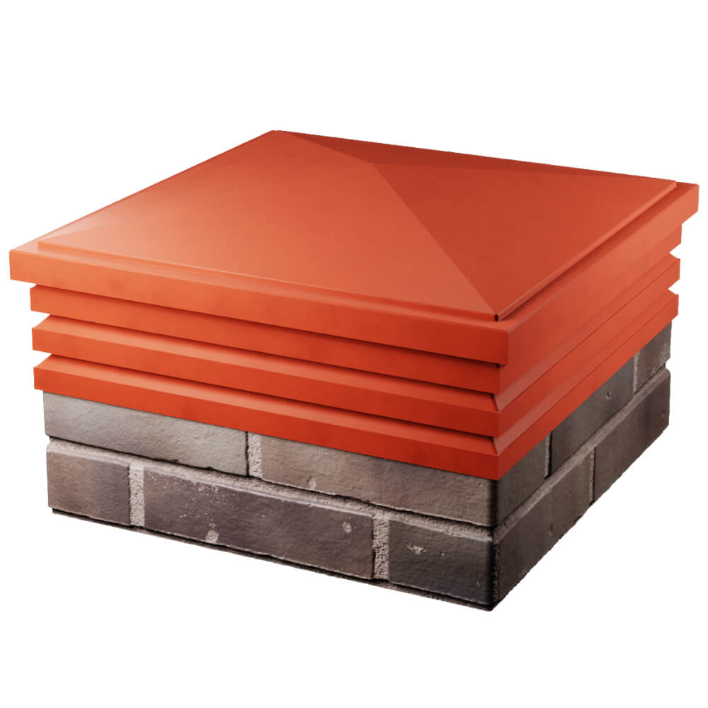 Колпак Zking Бона ХайТек Красный на столб 2х2 кирпича (513х513мм) в Биробиджане фото