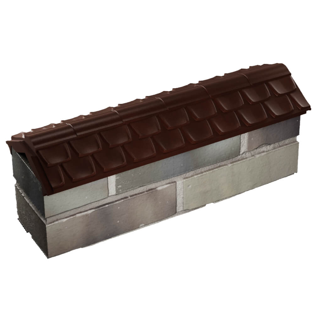 Парапет Zking Эльбрус Коричневый с посадкой на 0.5 кирпича (130мм) в Биробиджане фото