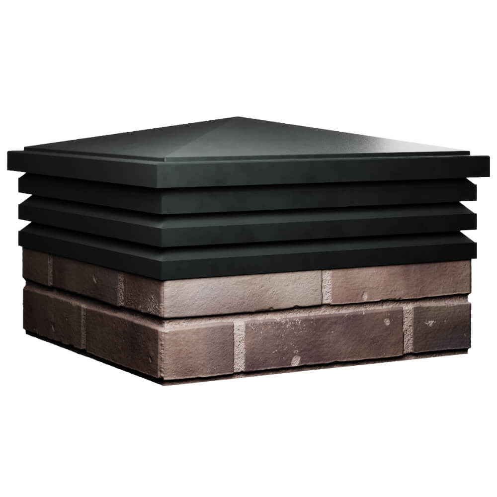 Колпак Zking Бона ХайТек Черный на столб 2х2 кирпича (513х513мм) в Биробиджане фото