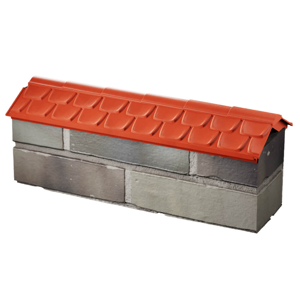 Парапет Zking Эльбрус Красный с посадкой на 0.5 кирпича (130мм) в Биробиджане фото