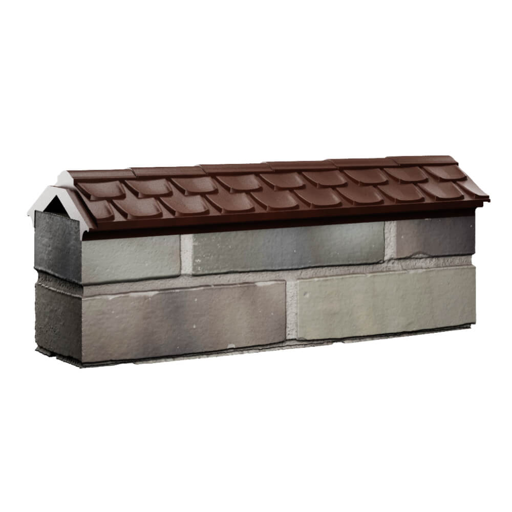 Парапет Zking Эльбрус Коричневый с посадкой на 0.5 кирпича (130мм) Биробиджан фото