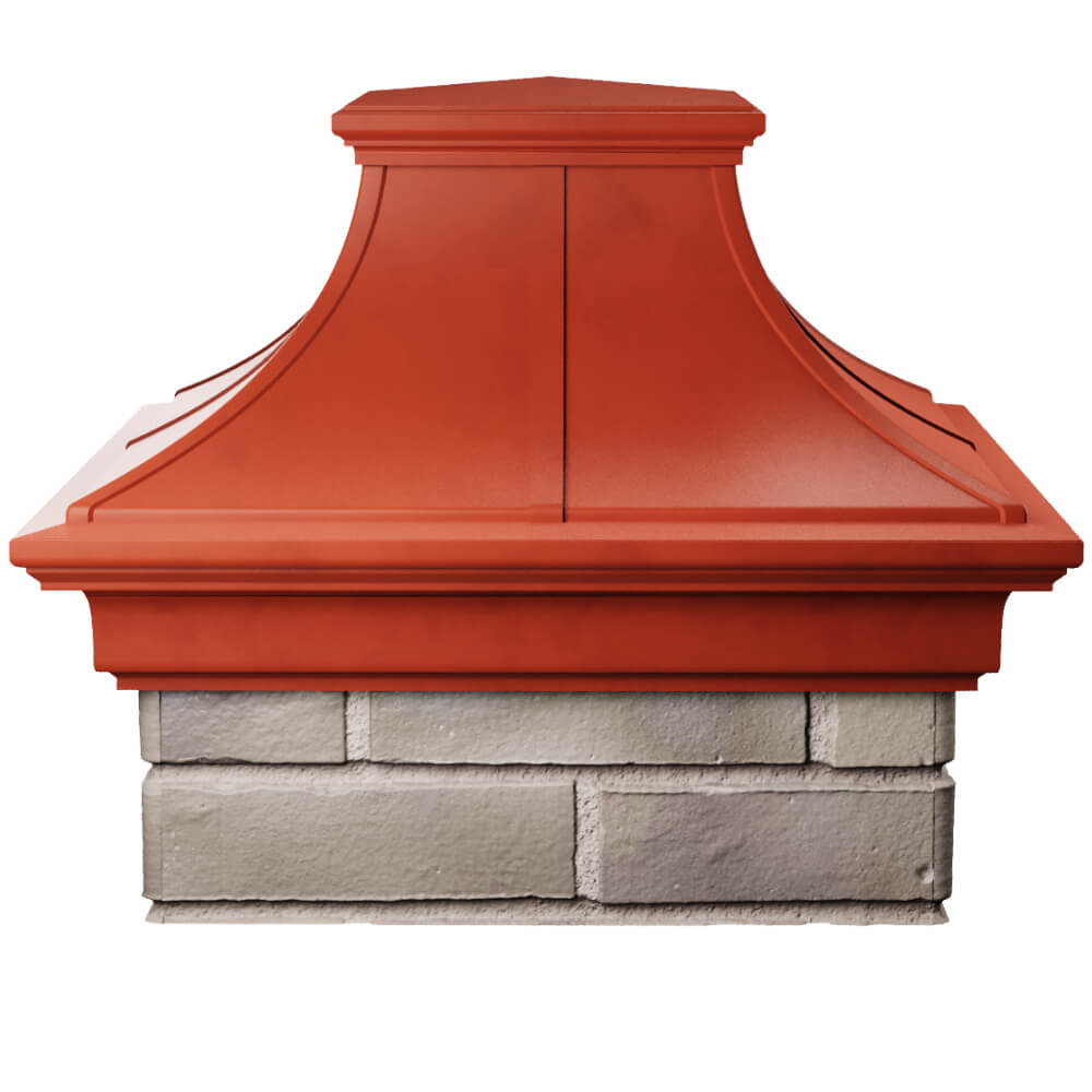 Колпак Zking Монблан Премиум Красный на столб 1.5х1.5 кирпича (385х385мм) Биробиджан фото