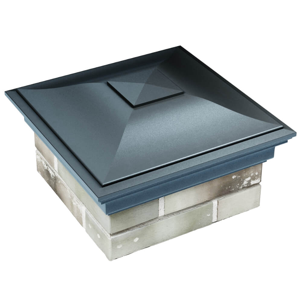 Колпак Zking Монблан Серый на столб 1.5х1.5 кирпича (385х385мм) в Биробиджане фото