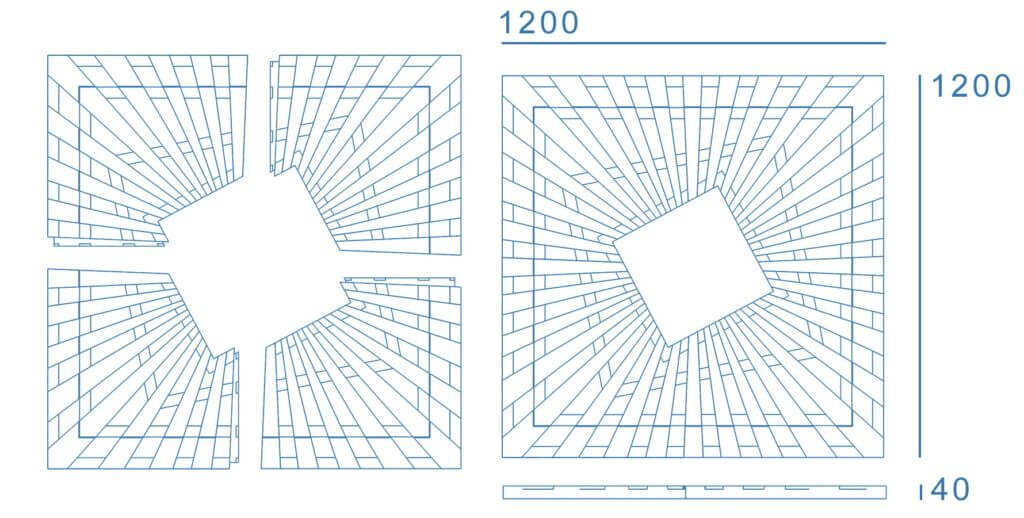 Приствольная решетка для дерева ZKING ATMOSPHERE 1.2х1.2м Коричневая в Биробиджане фото