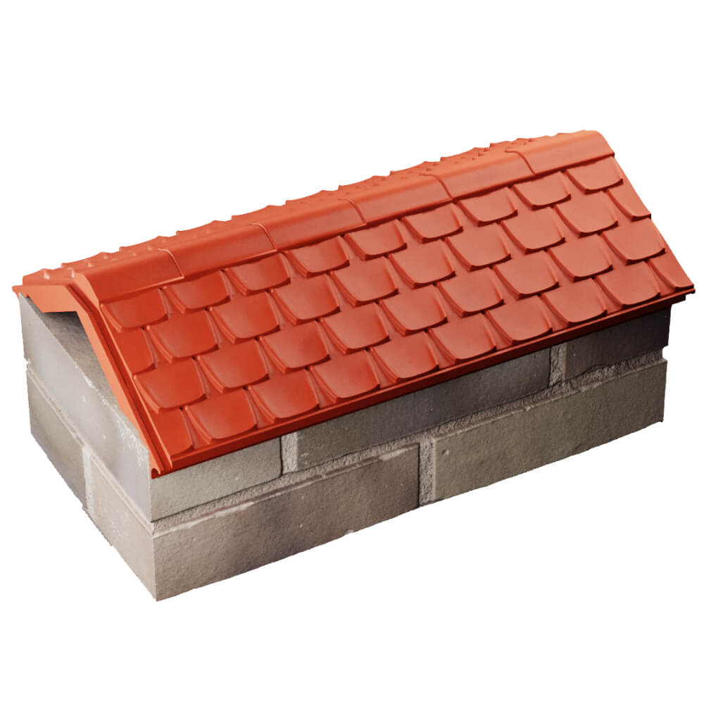 Парапет Zking Эльбрус Красный с посадкой на 1 кирпич (255мм) в Биробиджане фото