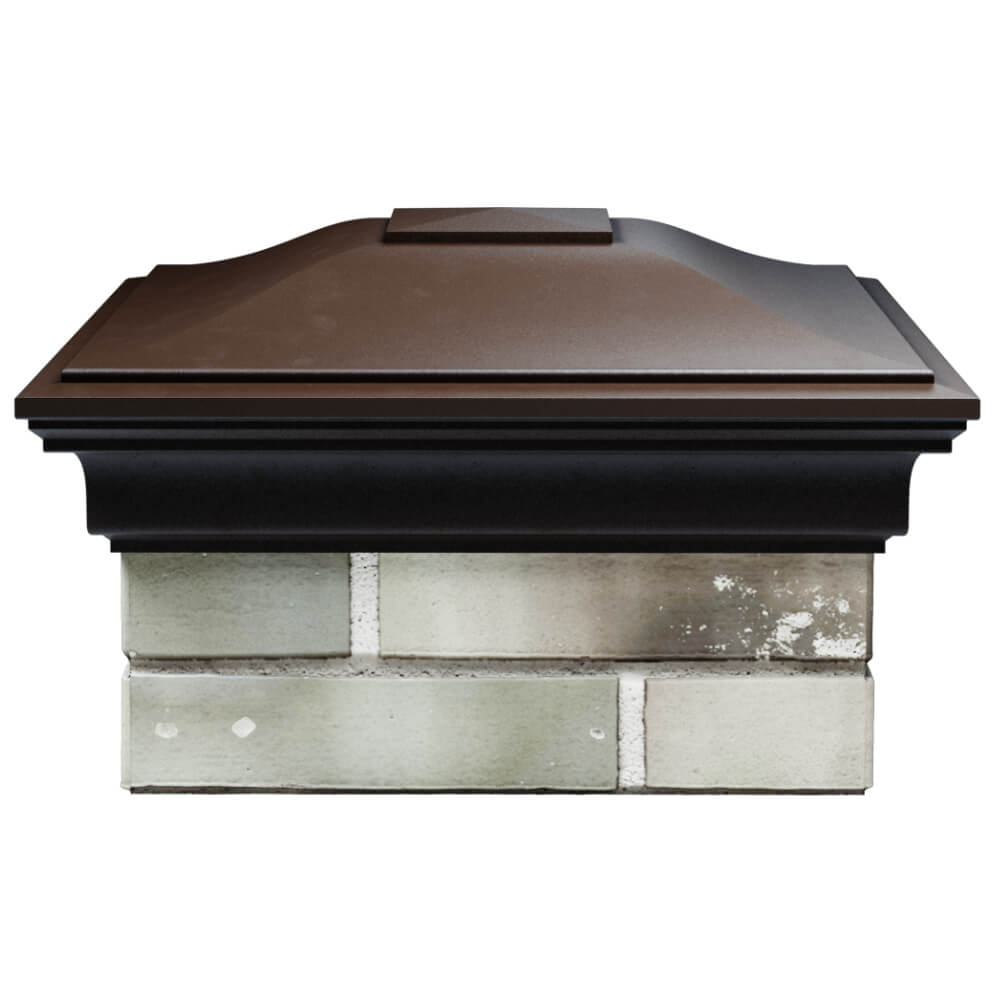 Колпак Zking Монблан Коричневый на столб 1.5х1.5 кирпича (385х385мм) Биробиджан фото