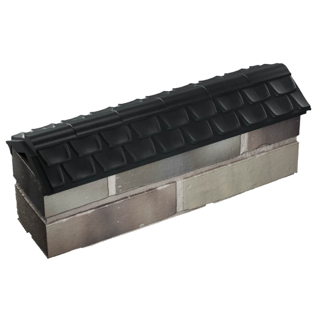 Парапет Zking Эльбрус Черный с посадкой на 0.5 кирпича (130мм) в Биробиджане фото