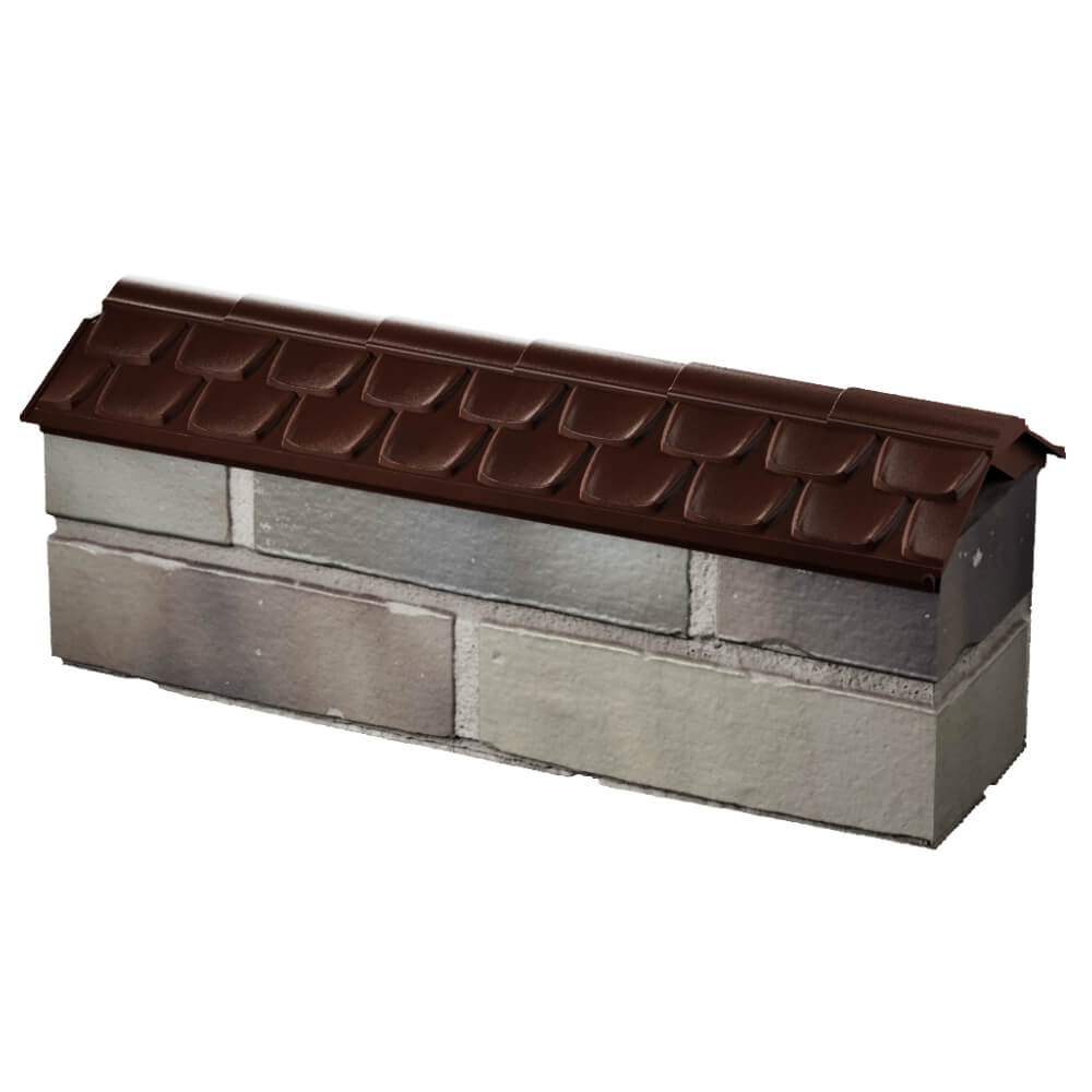 Парапет Zking Эльбрус Коричневый с посадкой на 0.5 кирпича (130мм) в Биробиджане фото