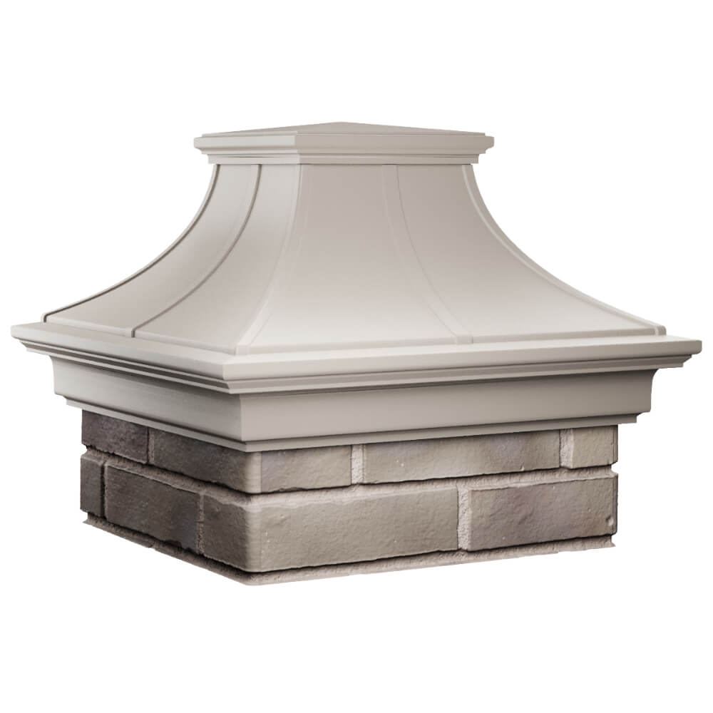 Колпак Zking Монблан Премиум Бежевый на столб 1.5х1.5 кирпича (385х385мм) в Биробиджане фото