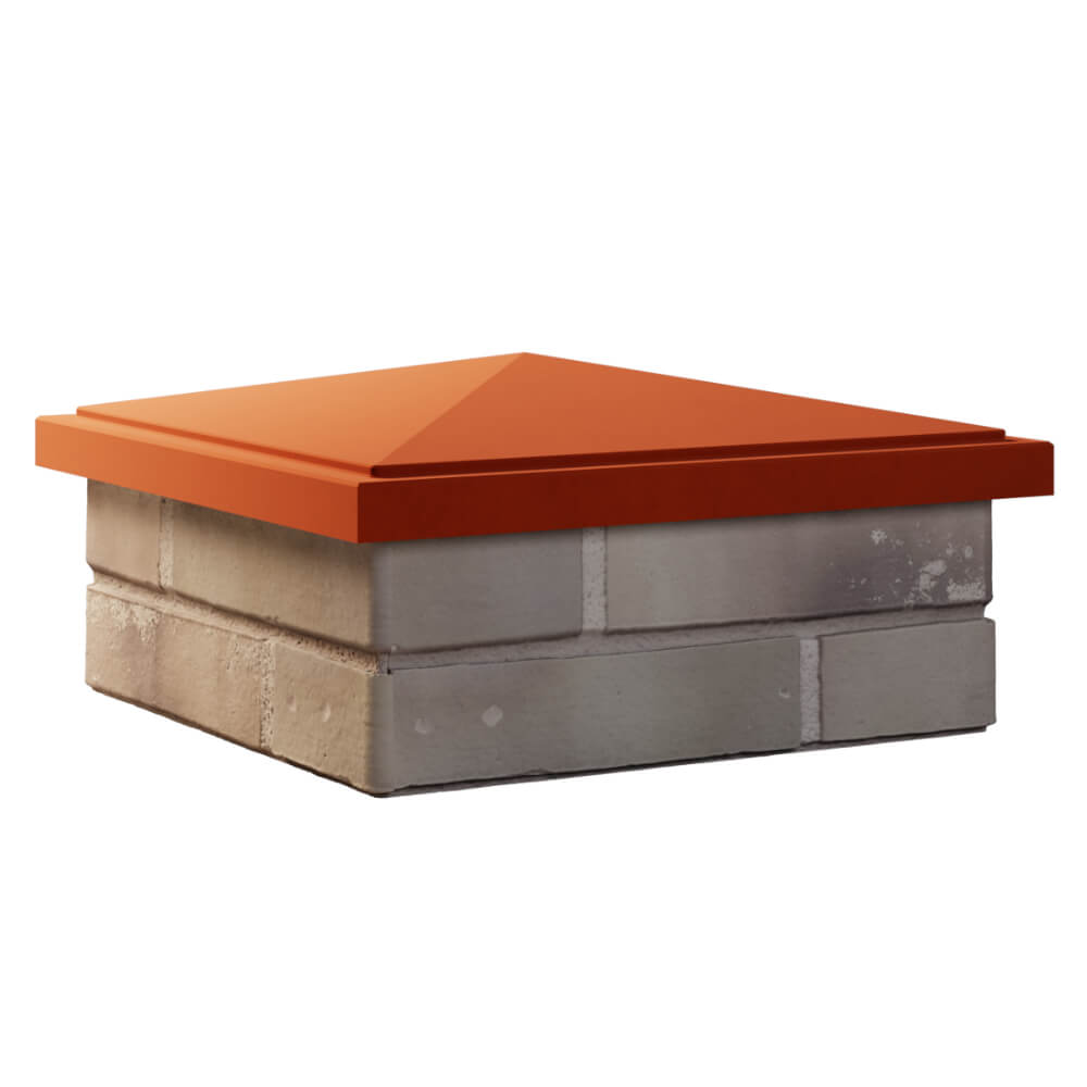 Колпак Zking БонаМоно Красный на столб 1.5х1.5 кирпича (385х385, 400х400мм) в Биробиджане фото