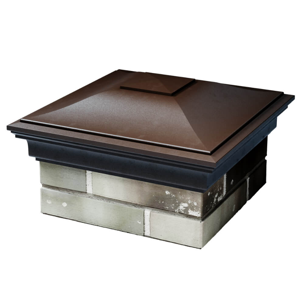 Колпак Zking Монблан Коричневый на столб 1.5х1.5 кирпича (385х385мм) в Биробиджане фото