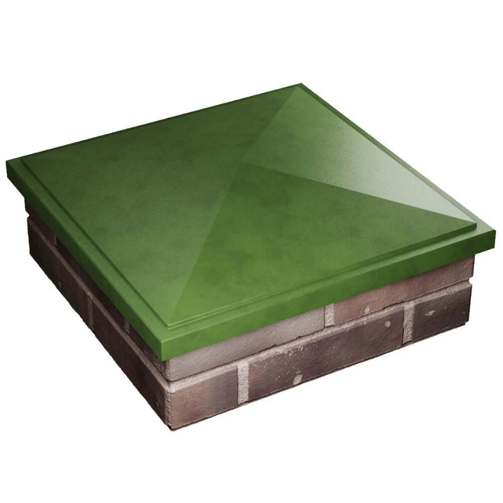 Колпак Zking БонаМоно Зеленый на столб 2х2 кирпича (515х515, 530х530мм) в Биробиджане фото