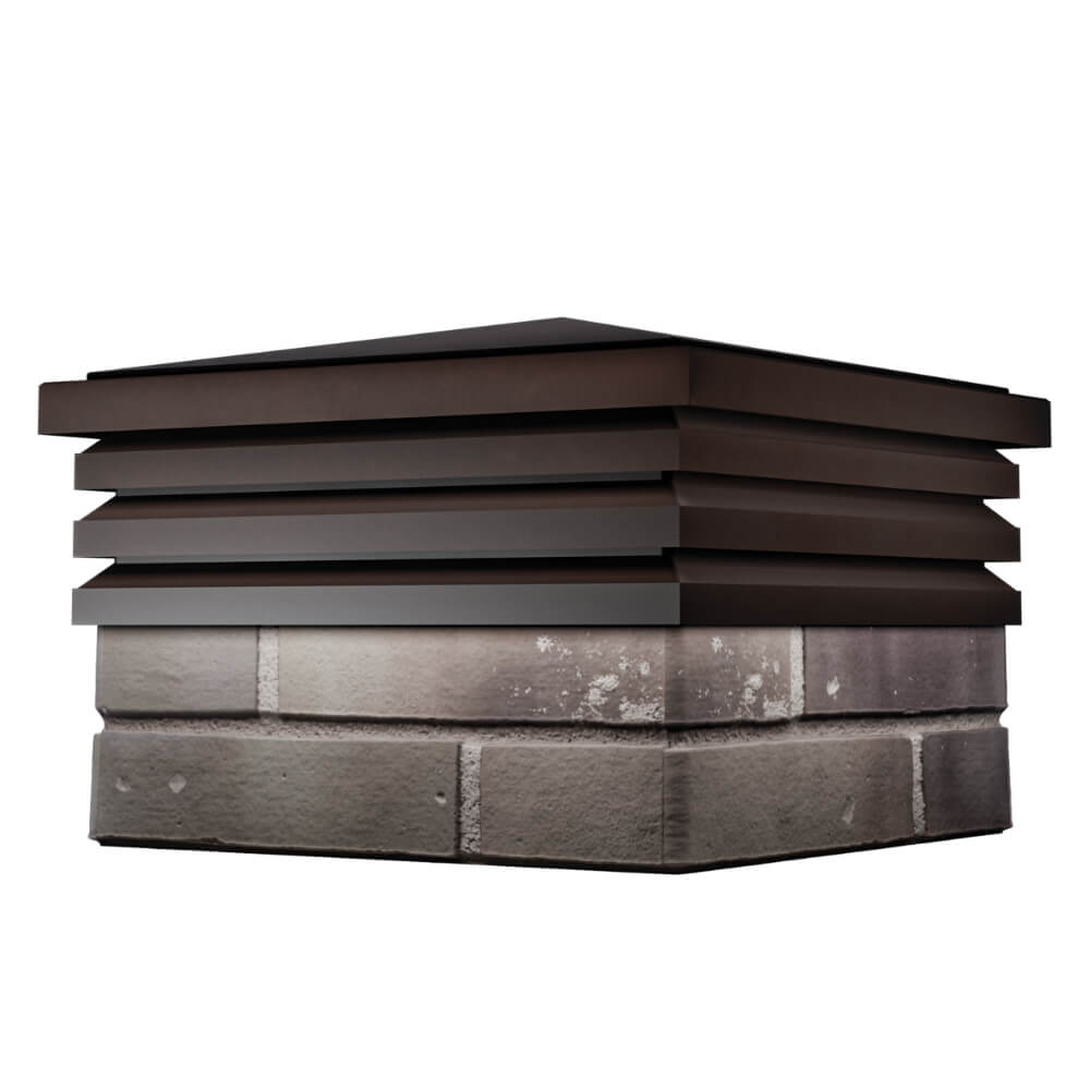 Колпак Zking Бона ХайТек Коричневый на столб 1.5х1.5 кирпича (385х385мм) в Биробиджане фото