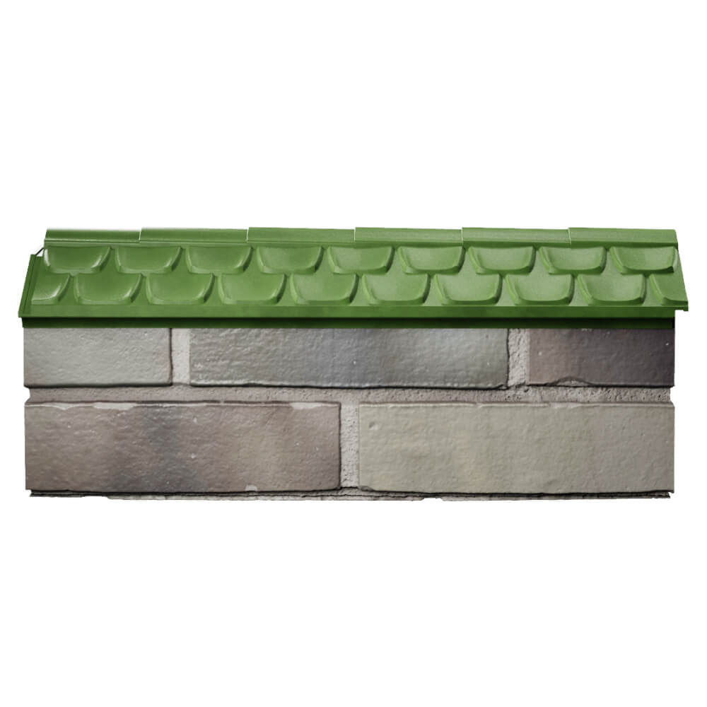 Парапет Zking Эльбрус Зеленый с посадкой на 0.5 кирпича (130мм) в Биробиджане фото