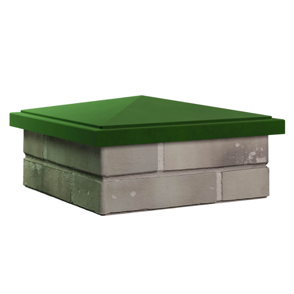 Колпак Zking БонаМоно Зеленый на столб 1.5х1.5 кирпича (385х385, 400х400мм) в Биробиджане фото