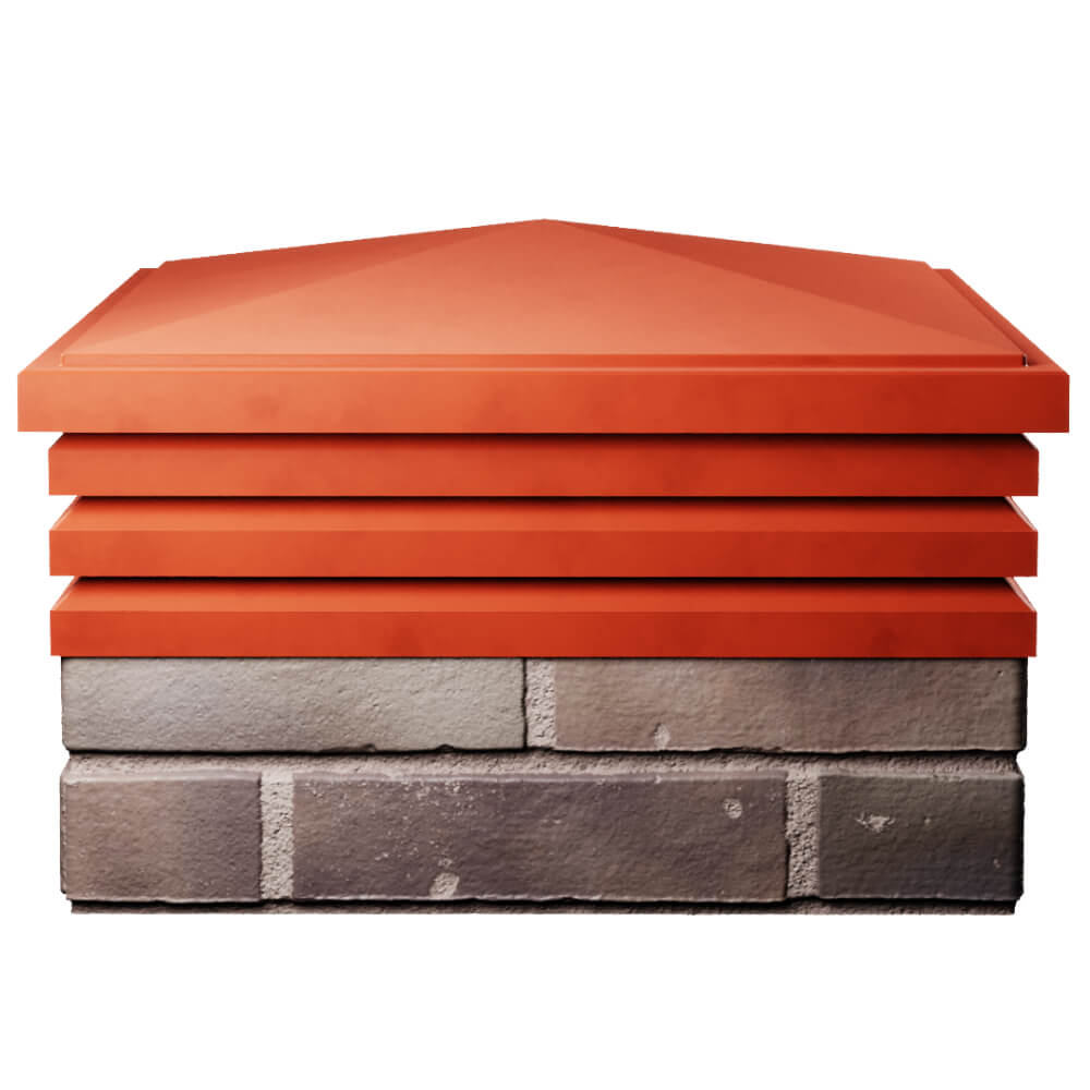 Колпак Zking Бона ХайТек Красный на столб 2х2 кирпича (513х513мм) Биробиджан фото