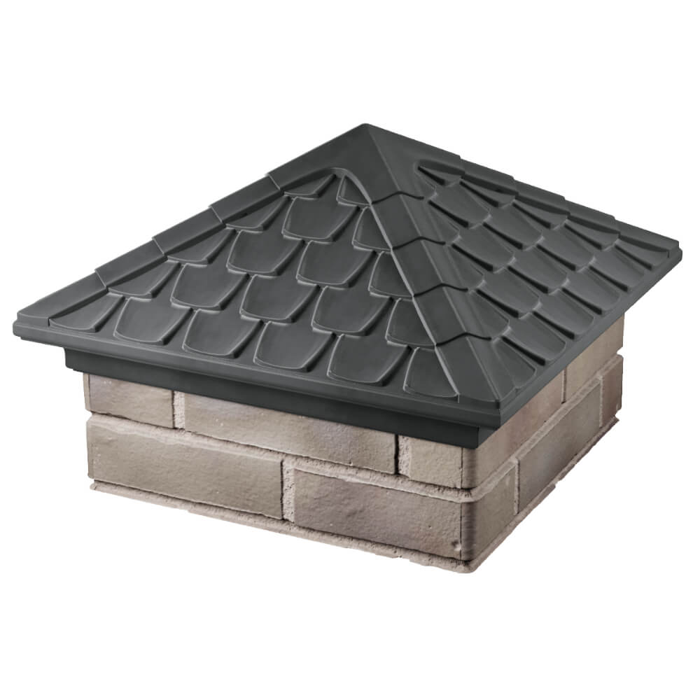 Колпак Zking Эльбрус Серый на столб 1.5х1.5 кирпича (385х385мм) в Биробиджане фото