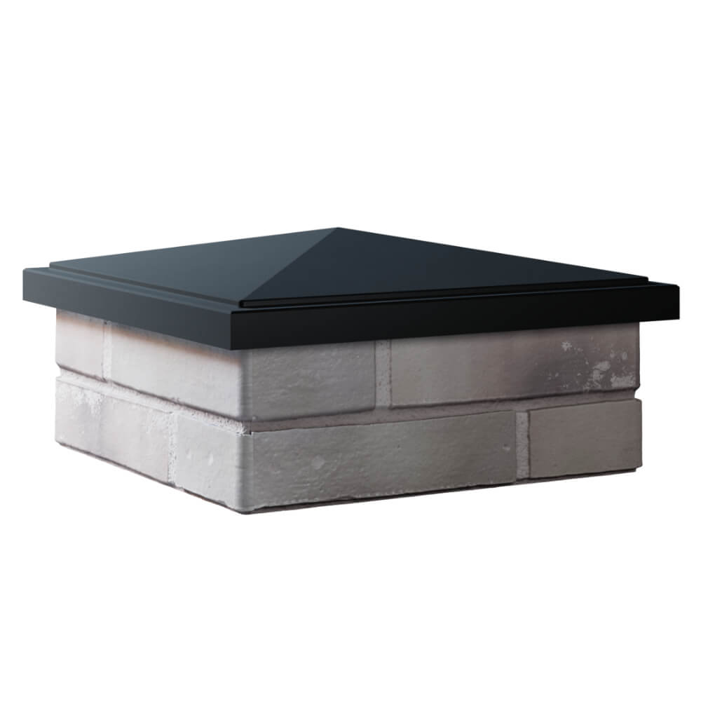 Колпак Zking БонаМоно Черный на столб 1.5х1.5 кирпича (385х385, 400х400мм) в Биробиджане фото