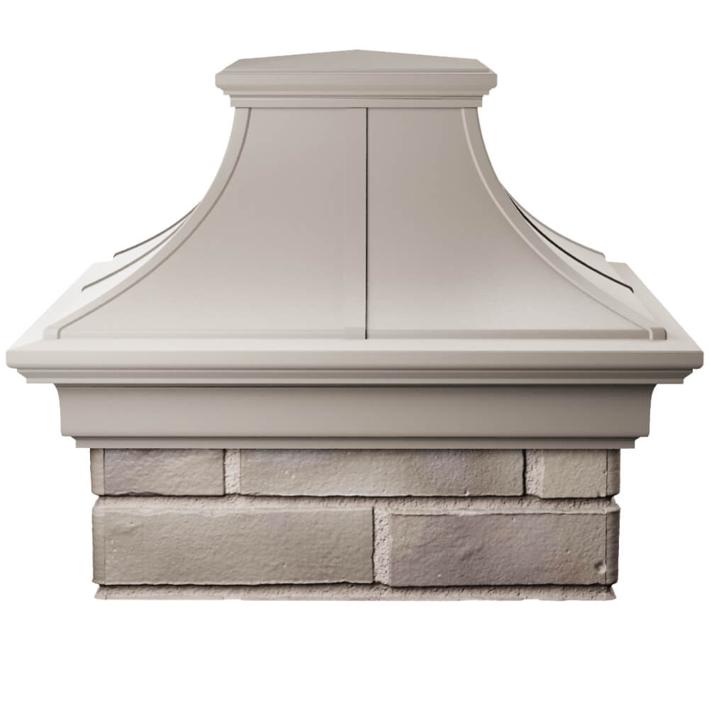 Колпак Zking Монблан Премиум Бежевый на столб 1.5х1.5 кирпича (385х385мм) Биробиджан фото