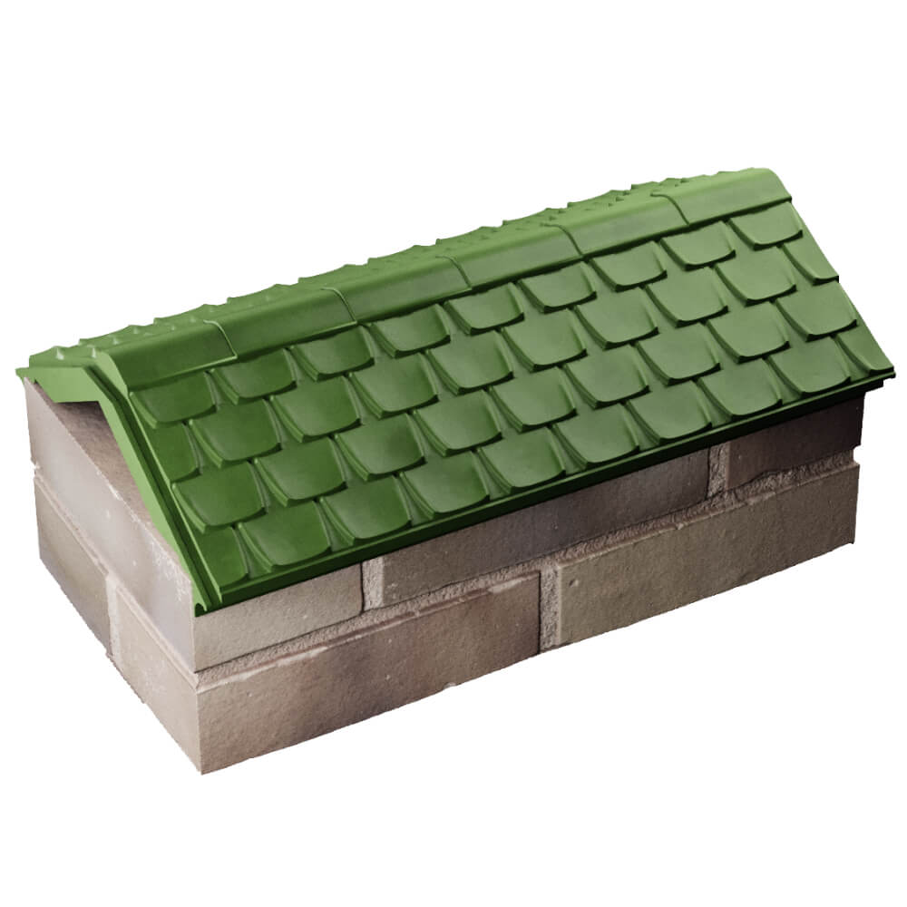 Парапет Zking Эльбрус Зеленый с посадкой на 1 кирпич (255мм) в Биробиджане фото