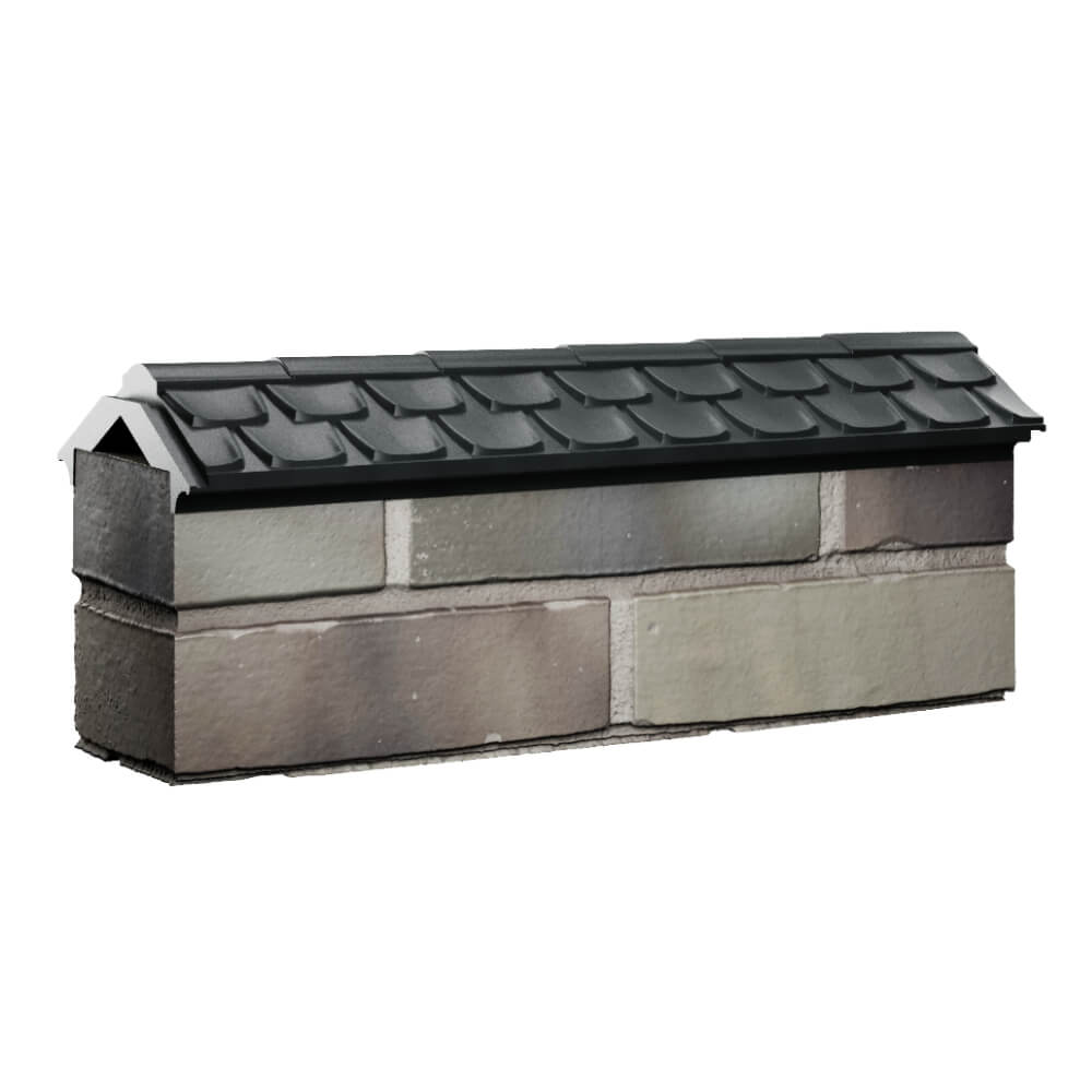 Парапет Zking Эльбрус Черный с посадкой на 0.5 кирпича (130мм) Биробиджан фото