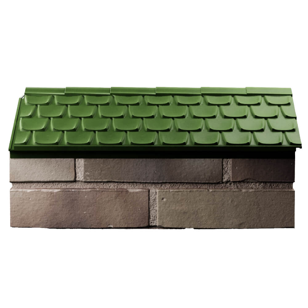 Парапет Zking Эльбрус Зеленый с посадкой на 1 кирпич (255мм) в Биробиджане фото