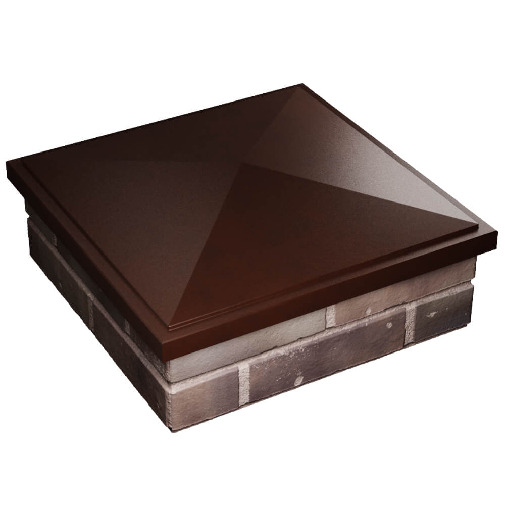 Колпак Zking БонаМоно Коричневый на столб 2х2 кирпича (515х515, 530х530мм) в Биробиджане фото