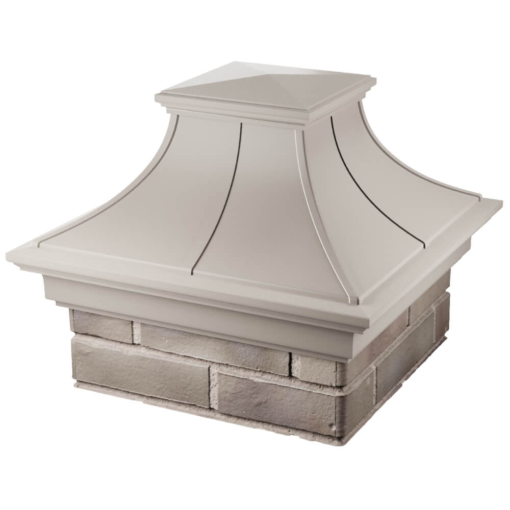 Колпак Zking Монблан Премиум Бежевый на столб 1.5х1.5 кирпича (385х385мм) в Биробиджане фото