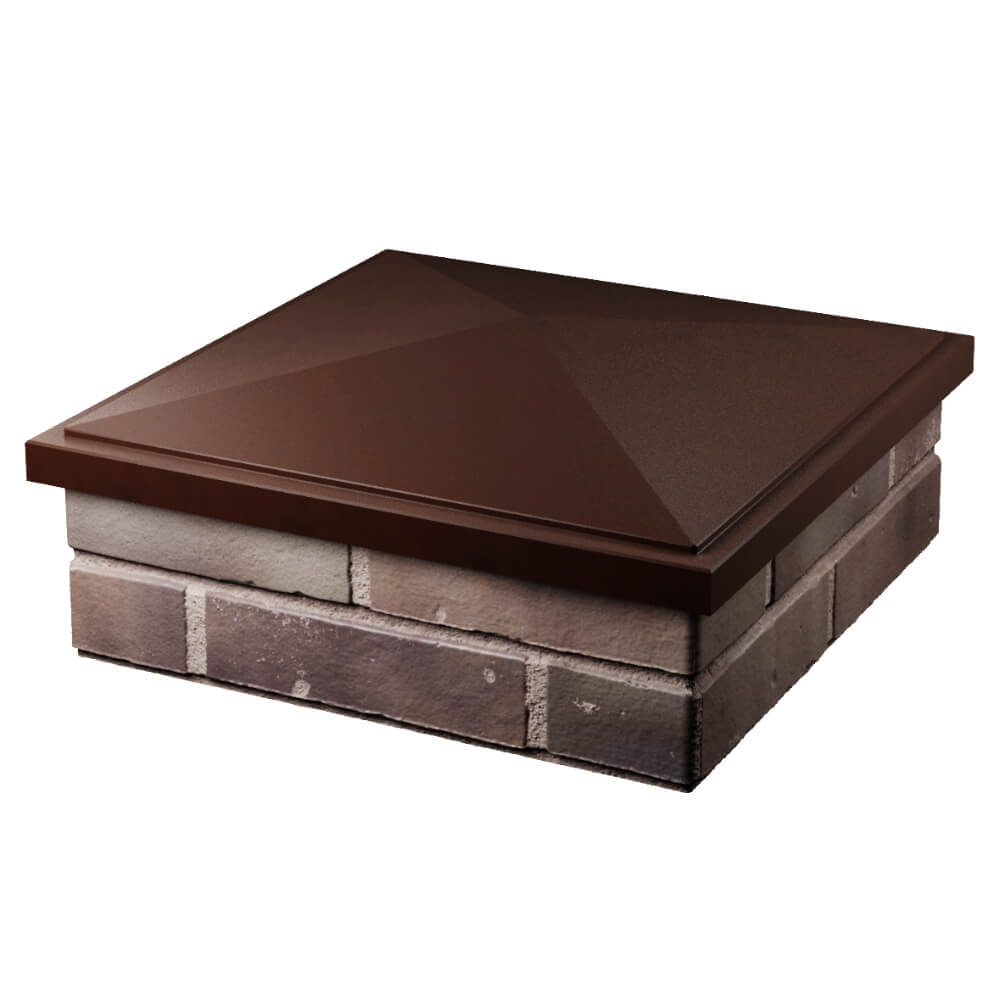 Колпак Zking БонаМоно Коричневый на столб 2х2 кирпича (515х515, 530х530мм) в Биробиджане фото