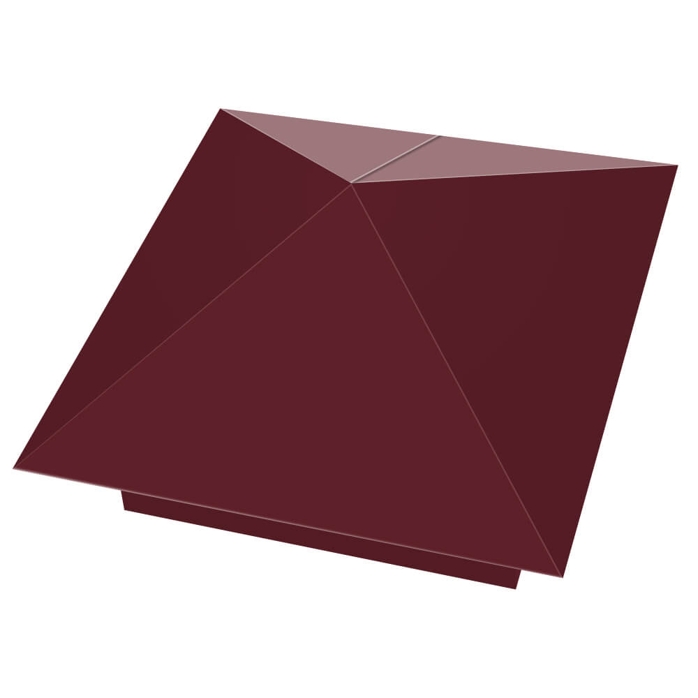 Колпак металлический 390х390мм RAL3005 Красное Вино заборный Биробиджан фото