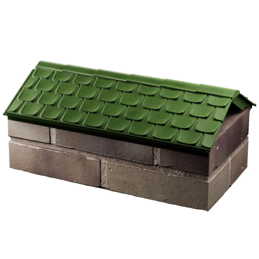 Парапет Zking Эльбрус Зеленый с посадкой на 1 кирпич (255мм) в Биробиджане фото