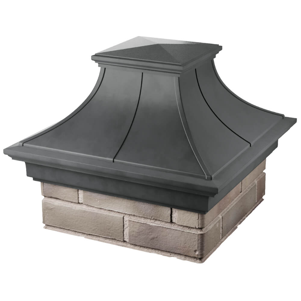 Колпак Zking Монблан Премиум Серый на столб 1.5х1.5 кирпича (385х385мм) в Биробиджане фото