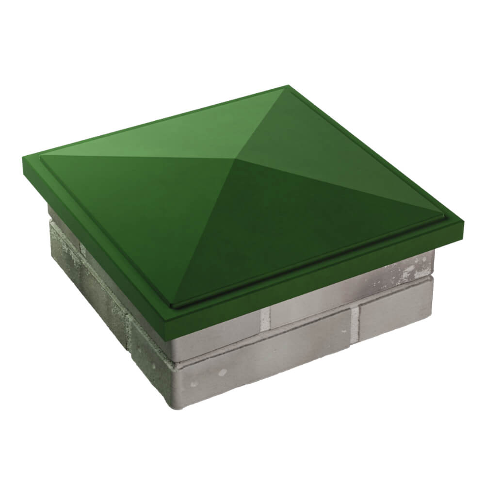 Колпак Zking БонаМоно Зеленый на столб 1.5х1.5 кирпича (385х385, 400х400мм) в Биробиджане фото