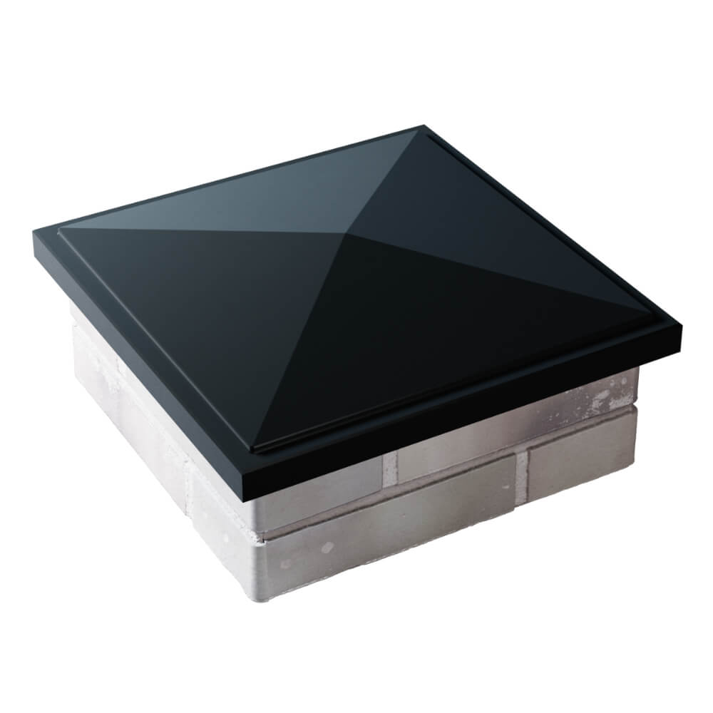 Колпак Zking БонаМоно Черный на столб 1.5х1.5 кирпича (385х385, 400х400мм) в Биробиджане фото