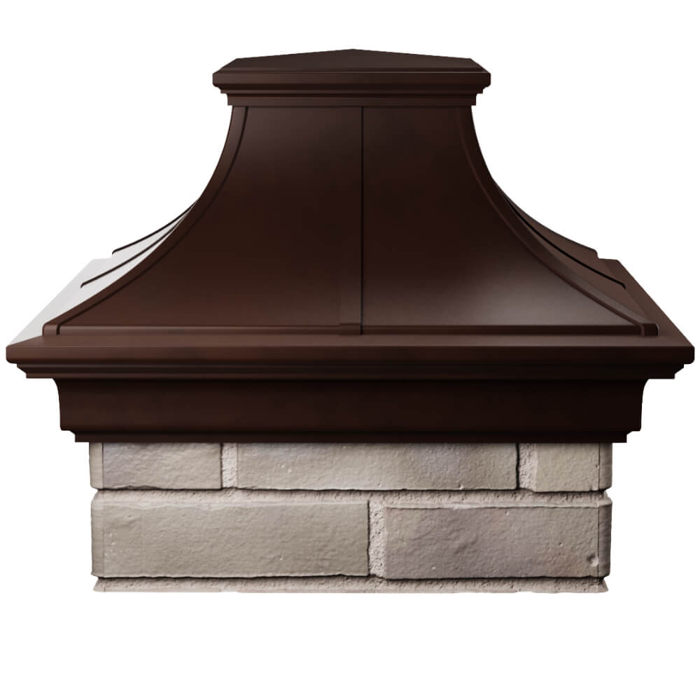 Колпак Zking Монблан Премиум Коричневый на столб 1.5х1.5 кирпича (385х385мм) Биробиджан фото