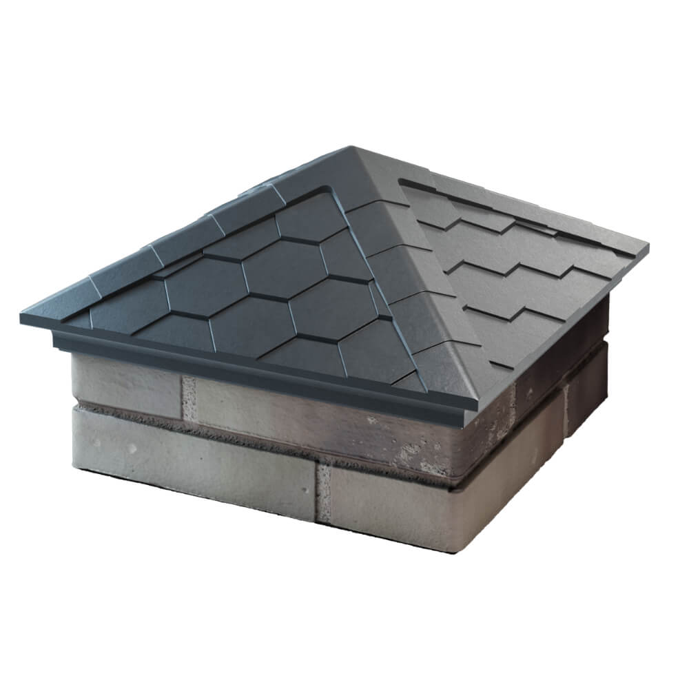 Колпак Zking Эверест Серый на столб 1.5х1.5 кирпича (390х390мм) в Биробиджане фото