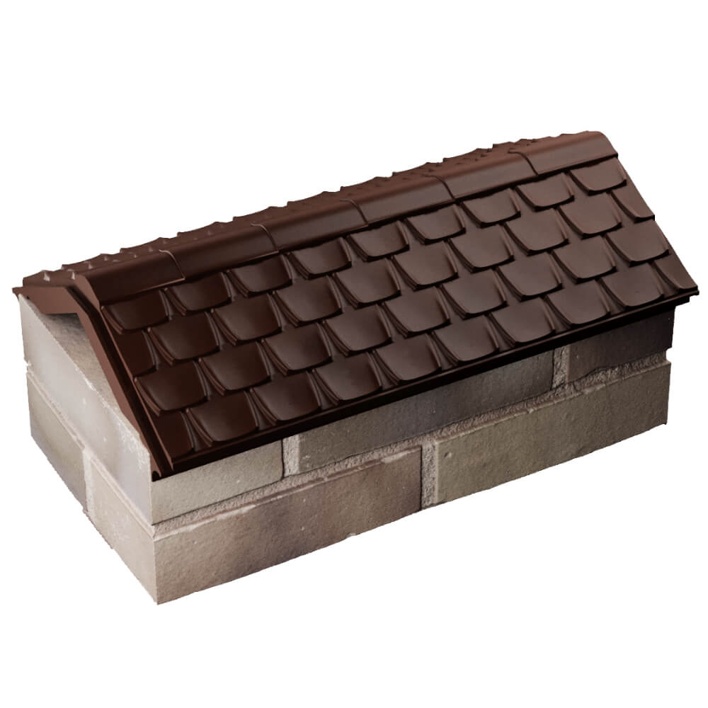 Парапет Zking Эльбрус Коричневый с посадкой на 1 кирпич (255мм) в Биробиджане фото