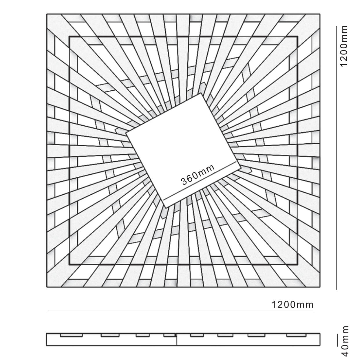 Приствольная решетка для дерева ZKING ATMOSPHERE 1.2х1.2м Черная в Биробиджане фото