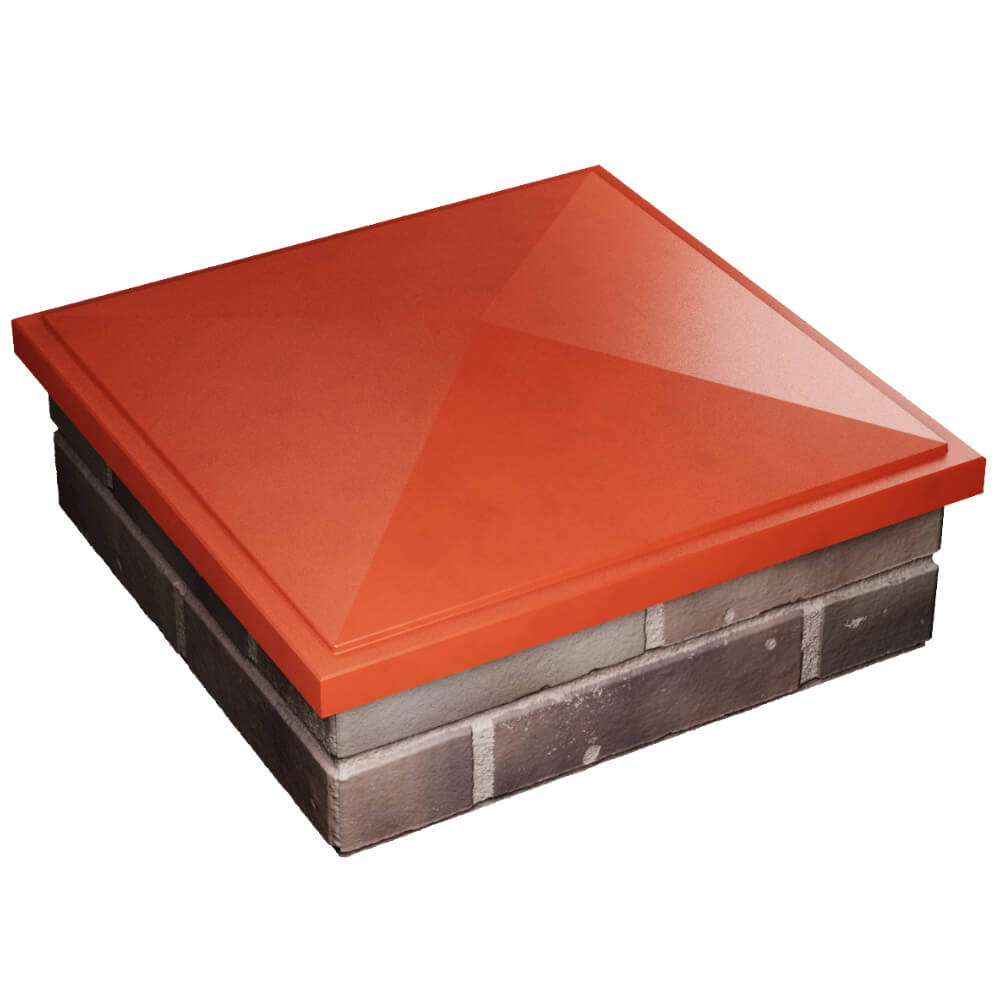 Колпак Zking БонаМоно Красный на столб 2х2 кирпича (515х515, 530х530мм) в Биробиджане фото