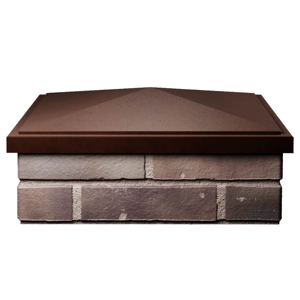 Колпак Zking БонаМоно Коричневый на столб 2х2 кирпича (515х515, 530х530мм) Биробиджан фото