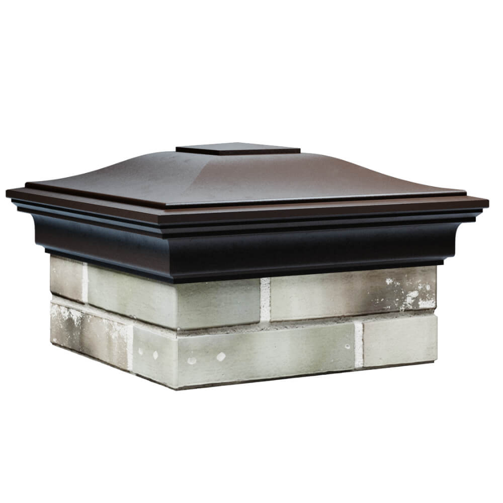 Колпак Zking Монблан Коричневый на столб 1.5х1.5 кирпича (385х385мм) в Биробиджане фото