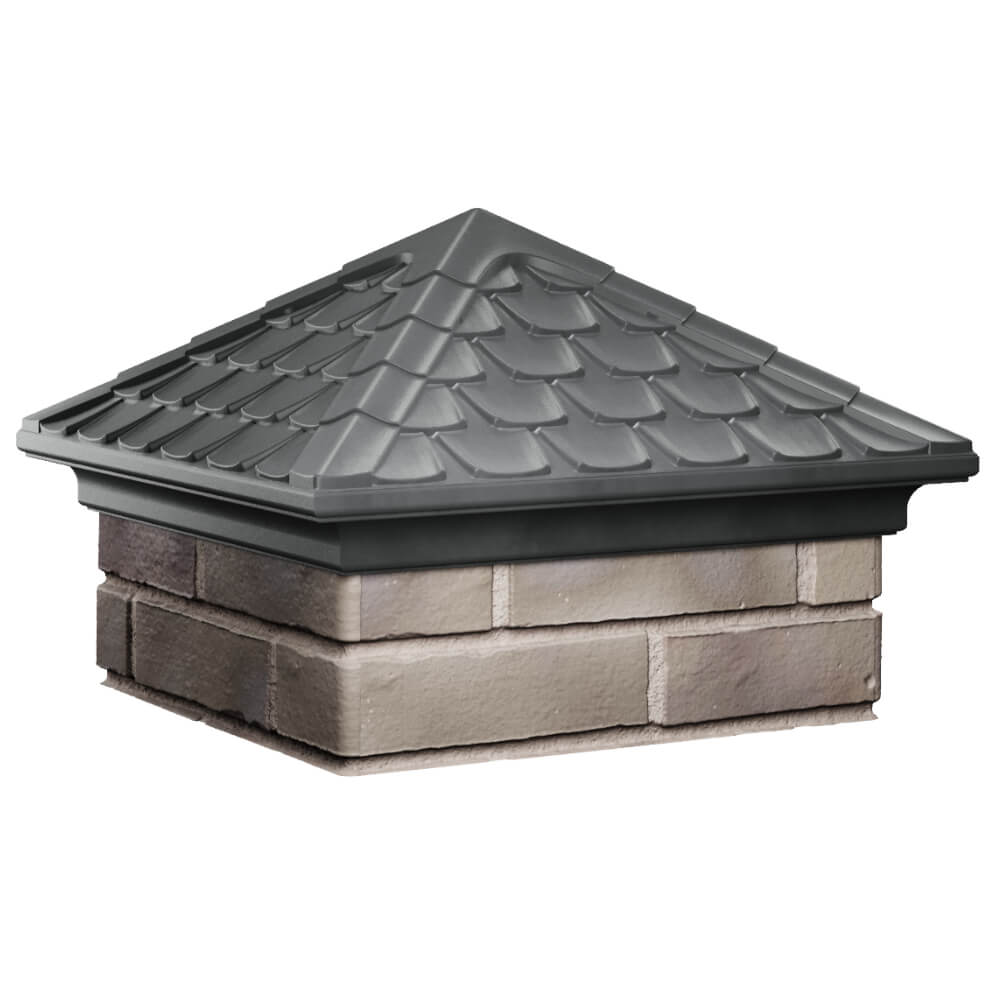 Колпак Zking Эльбрус Серый на столб 1.5х1.5 кирпича (385х385мм) в Биробиджане фото