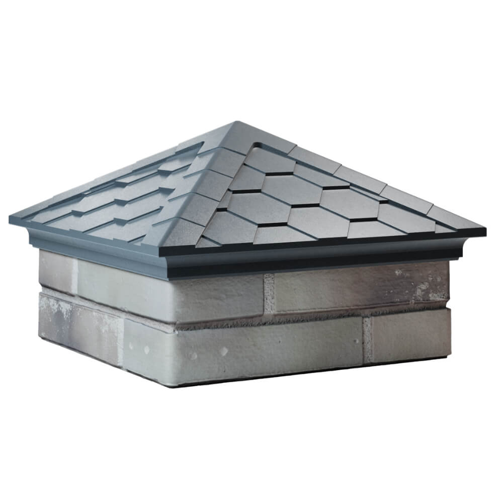 Колпак Zking Эверест Серый на столб 1.5х1.5 кирпича (390х390мм) в Биробиджане фото