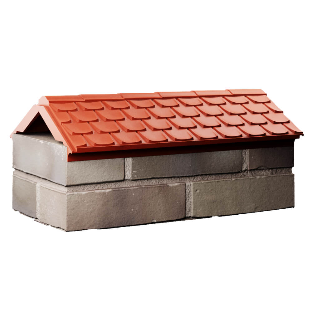 Парапет Zking Эльбрус Красный с посадкой на 1 кирпич (255мм) Биробиджан фото