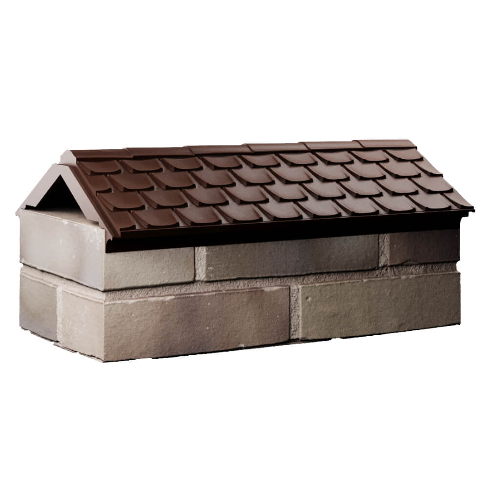 Парапет Zking Эльбрус Коричневый с посадкой на 1 кирпич (255мм) Биробиджан фото