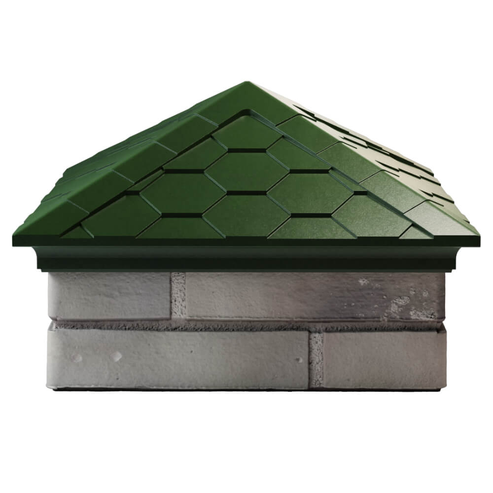 Колпак Zking Эверест Зеленый на столб 1.5х1.5 кирпича (390х390мм) Биробиджан фото